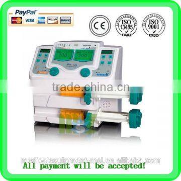 Hot seller double Channel Medical Syringe pump MSLIS02