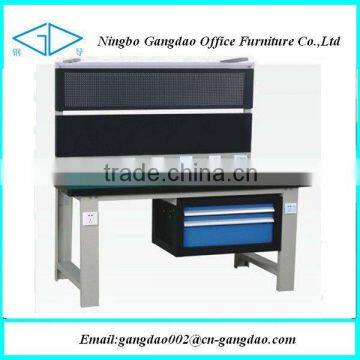 GZT003 Heavy Duty Adjustable Workbench With 2 Drawers Rear Panel Light