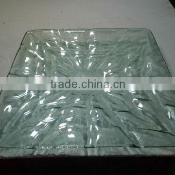 Hot-melt glass plate