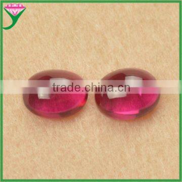 wholesale oval cut 5# artificial red cabochon ruby