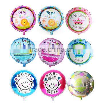 New baby mylar balloon custom aluminium foil balloon floating helium cartoon balloon