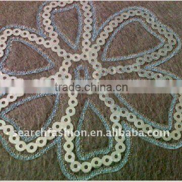 flower motif laser cutting design iron on rhinestone