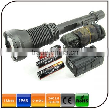 x6 sst-90 2400lm led flashlight