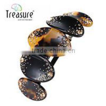 Fashion jewelry 2015 Oval acetate barrettes rhinestone acrylic hair accessories                        
                                                Quality Choice