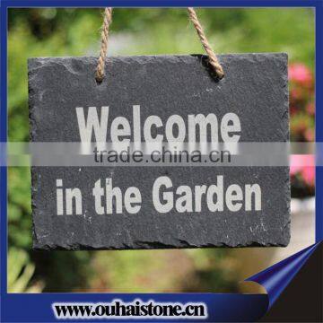 23.5x15cm natural slate garden hanging sign