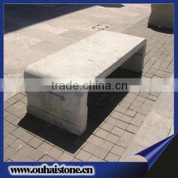 Inartificial Polished Stone Garden Bench Straight Curved Rectangle Bench