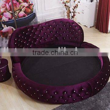 High Quality King Size Crystal Round Bed on Sale R3 photo-4