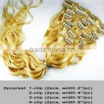 Clipin hair 100%human hair extension