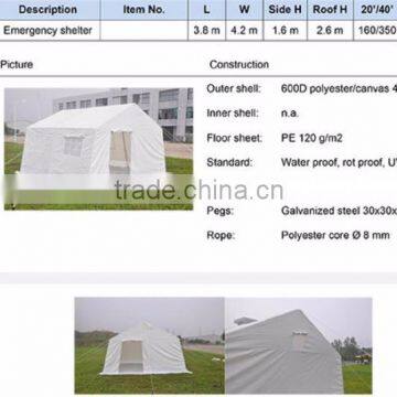 Emergency shelter tent