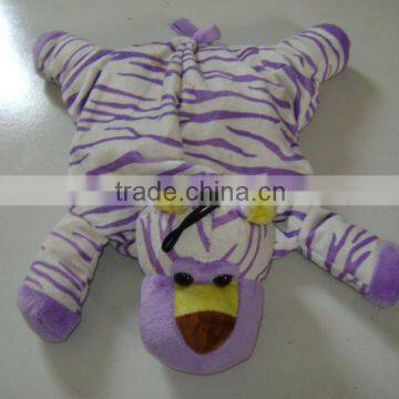 cheap promotional colorful printed tiger soft plush animal shaped hot water bottle cover for 2000ml