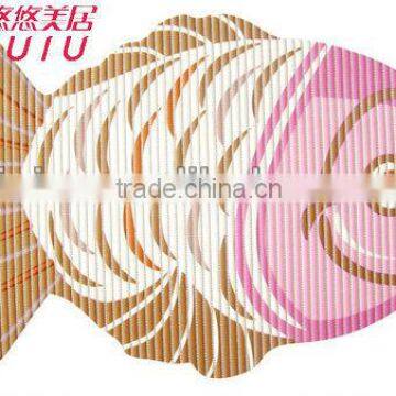 Fish shpae PVC foam anti slip bath mat