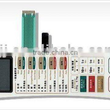 Emobssed membrane switch with LED