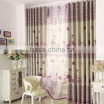 new style 100% polyester beautiful solid window curtain