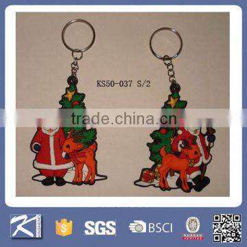 Christmas decorative items rubber key chain for sale