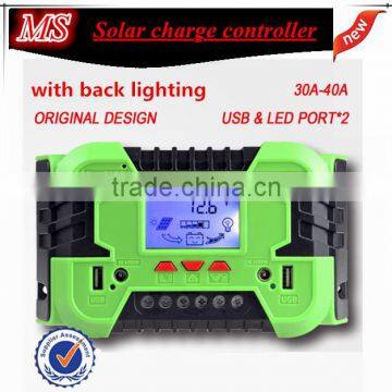 40A 12V 24V PWM USB solar charge controller