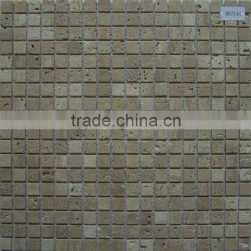 Light Travertine Classical Stone Mosaic Wall Tile Hall Decoration Material