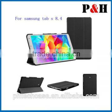 2014 New PU Leather Multi-Folding Folio Wallet Case for SAMSUNG TAB S 8.4 photo-3