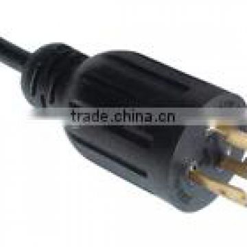 USA 3 pin round pin european plug flat iron power cord