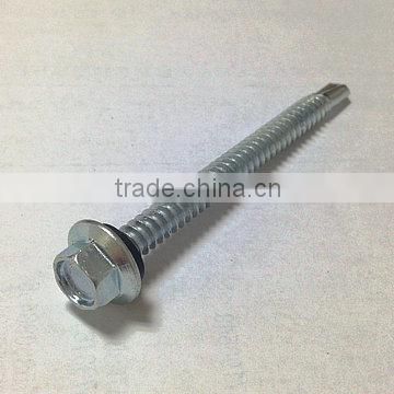 DIN7504 carbon steel screw with rubber washer