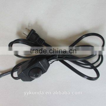 UL approved lamp power cord with inline gear switch
