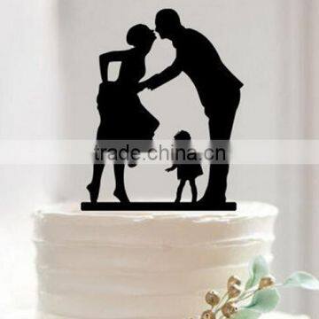Silhouette Bride and Groom Mr & Mrs Wedding Acrylic Cake Topper Anniversary photo-5