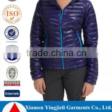 Super-light woven mini-ripstop nylon shell fabric best down coats for women