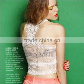 Sexy Lady Lace Butterfly Chest Wrap Bandeau Bra Boob Tube Crop Strap Vest