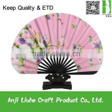 Beautiful Bamboo Cloth Fan With Flowers