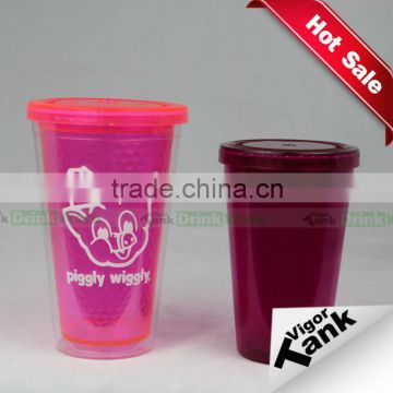 16oz Plastic insulated Tumblers lid