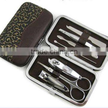 fashion manicure pedicure set ,nail polish set with PU box