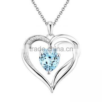 925 silver heart necklace chain for women