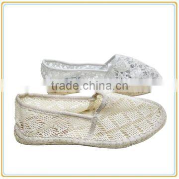 Wholesales low prices leisure ladies espadrilles flat shoes girl flat crochet shoes