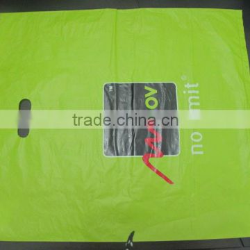 HDPE good bearing capacity die cut plastic shopping bag