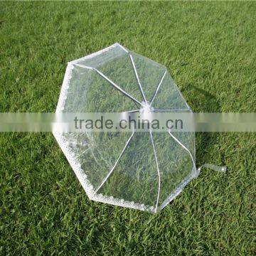 2015 New Products on China Market Heat Transfer Printing Transparent Umbrella With Wooden Handle photo-4