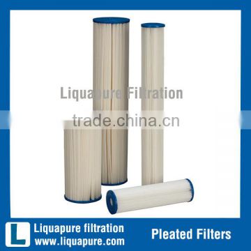 20 inch 1 um pleated polyester filter cartridge for swing pool and spa filtration