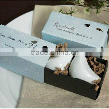 wedding favor ceramic love bird salt and pepper shaker