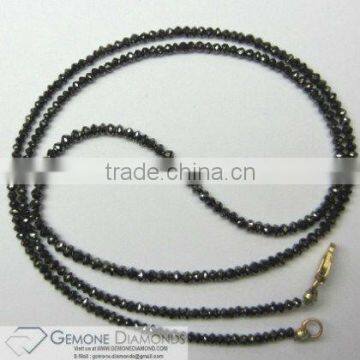 100% Natural Real Loose Black Diamond Faceted Beads Strands