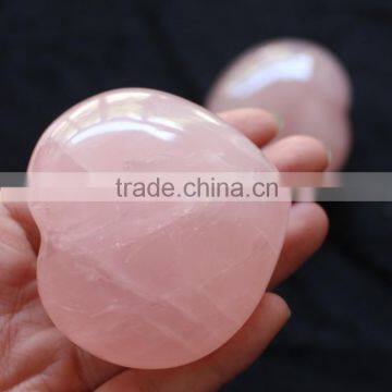 pink heart shaped rose quartz crystal healing chakra stone