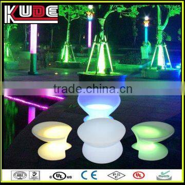 Hot sale colorful LED bar furniture led illuminated round table and chair