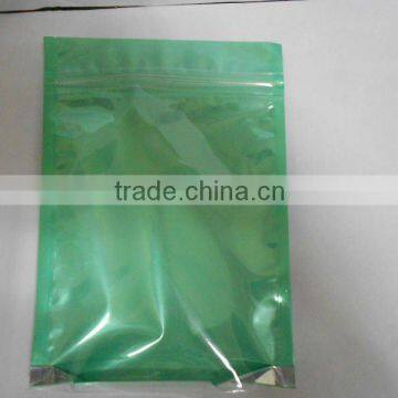 cheapest high quatity plastic bag with zipper green color