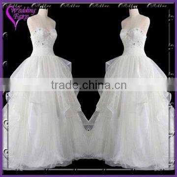 TOP SELLING!!! OEM Factory Custom Design strapless wedding dress 2014