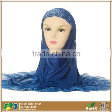 Womens navy blue shimmer hot arab muslim hijab scarf