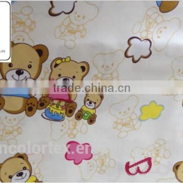 The bear printed sheet of cloth