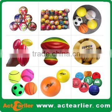 rubber/pu material solid/hollow super bouncy ball/ hand ball