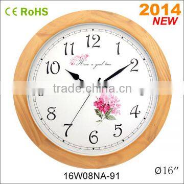 2015 high class solid wood frame clock (16W08NA-91)