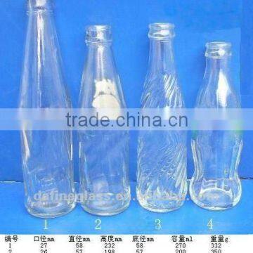 200ml/250ml empty carbonated beverage glass bottle glass soda bottle