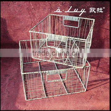 rectangular storage basket with window