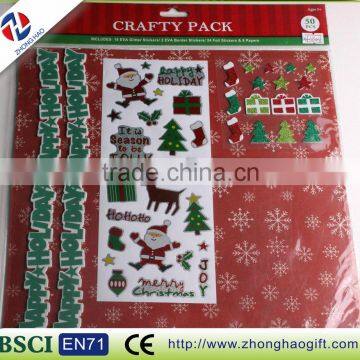 custom waterproof adhesive crystal 3D paper stickers