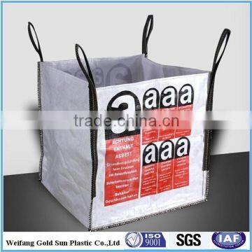 Asbestos disposal bulk bag,U-panle pp woven bulk bag