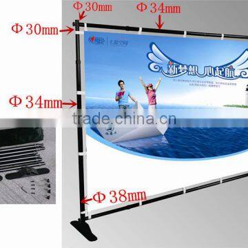 Stable jumbo backdrop banner stand and telescopic banner stand